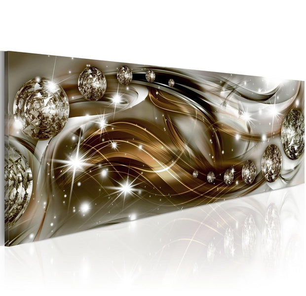 Glamour Stretched Canvas Art - Artistic Ribbons-Tiptophomedecor