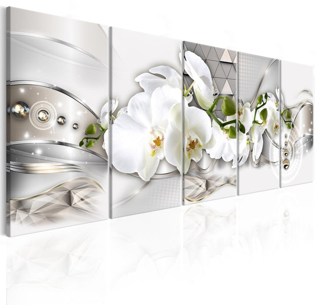 Glamour Stretched Canvas Art - Beautiful Orchises-Tiptophomedecor