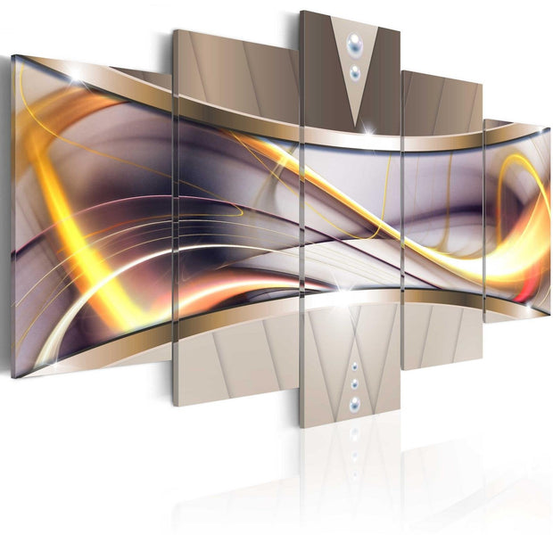 Glamour Stretched Canvas Art - Big Improvisation-Tiptophomedecor