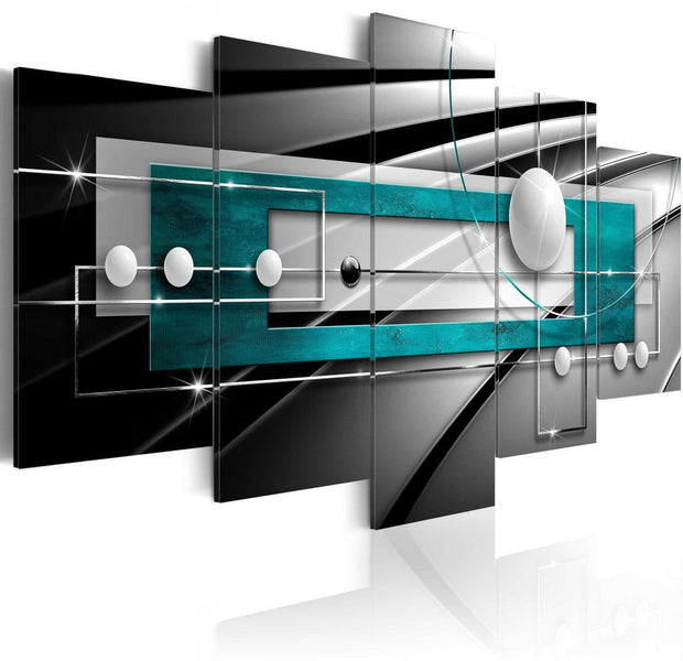 Glamour Stretched Canvas Art - Blue Balance-Tiptophomedecor