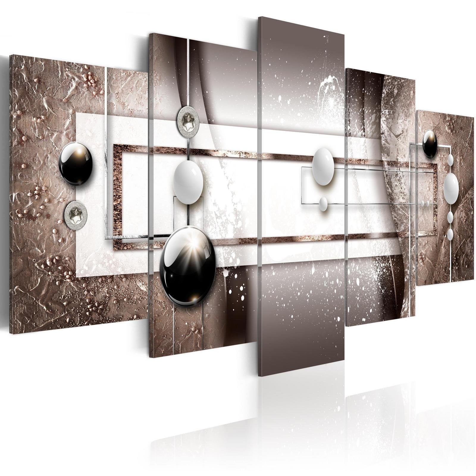 Glamour Stretched Canvas Art - Brown Passion-Tiptophomedecor