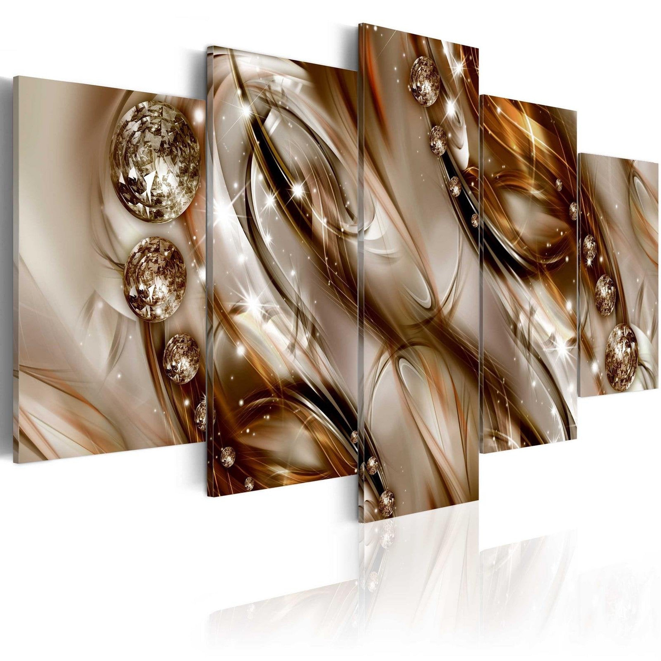 Glamour Stretched Canvas Art - Brown Tide-Tiptophomedecor