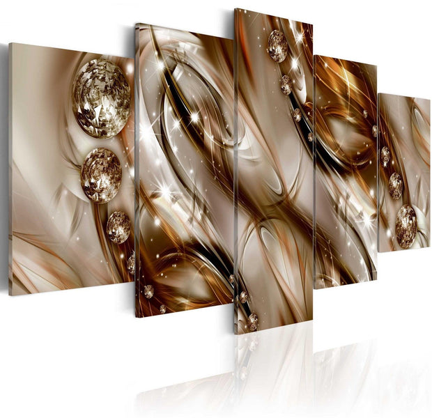 Glamour Stretched Canvas Art - Brown Tide-Tiptophomedecor