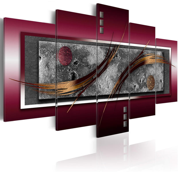 Glamour Stretched Canvas Art - Burgundy Elegance-Tiptophomedecor