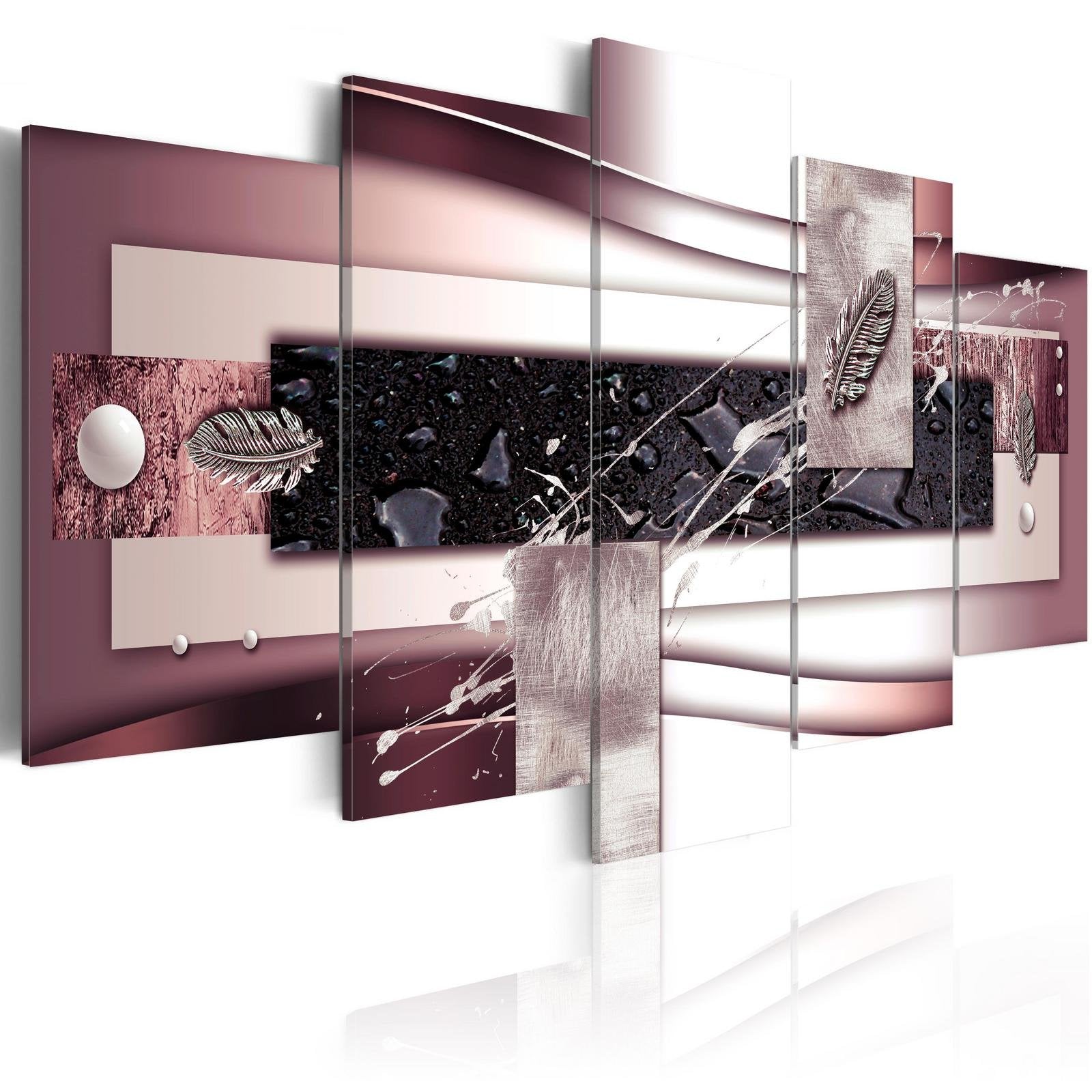 Glamour Stretched Canvas Art - Burgundy Harmony-Tiptophomedecor