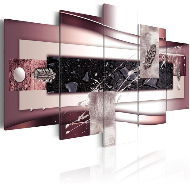 Glamour Stretched Canvas Art - Burgundy Harmony-Tiptophomedecor