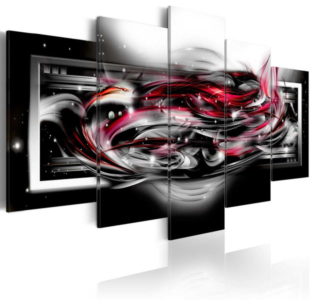 Glamour Stretched Canvas Art - Carmine Ribbon-Tiptophomedecor