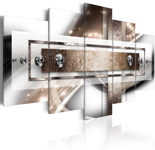 Glamour Stretched Canvas Art - Cinnamon Wave-Tiptophomedecor