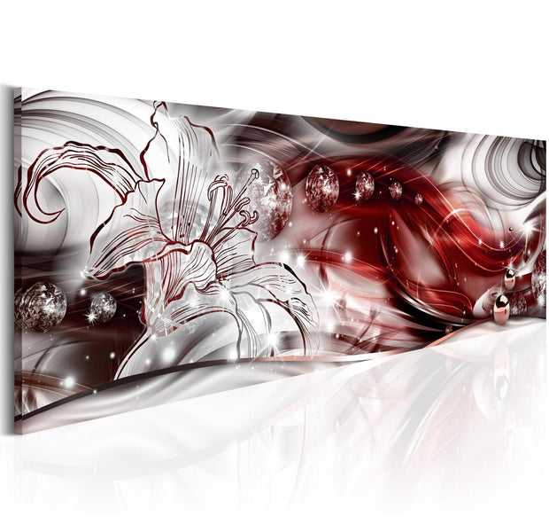 Glamour Stretched Canvas Art - Crimson Melody-Tiptophomedecor