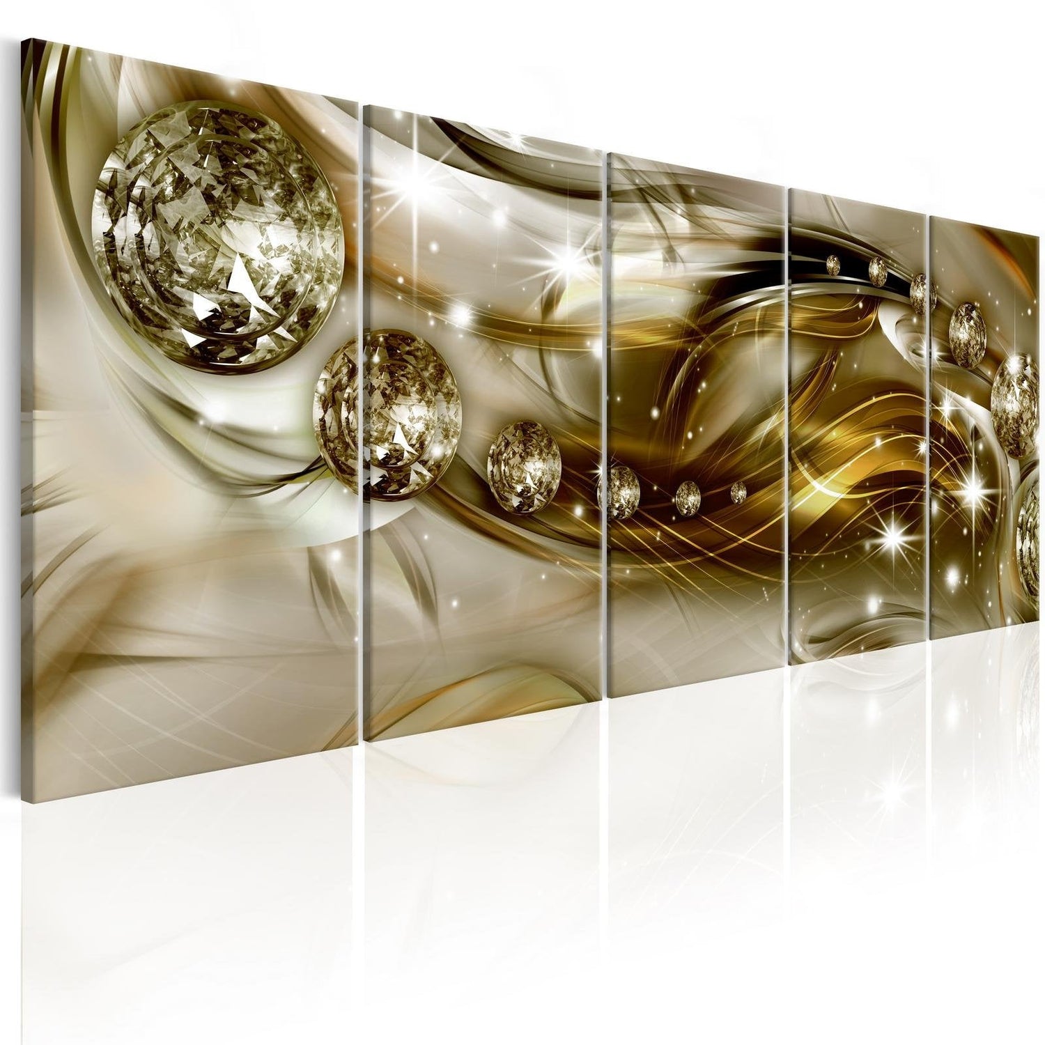Glamour Stretched Canvas Art - Crystal Balls-Tiptophomedecor