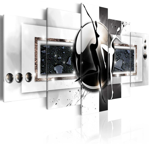 Glamour Stretched Canvas Art - Dance Of Opposites-Tiptophomedecor