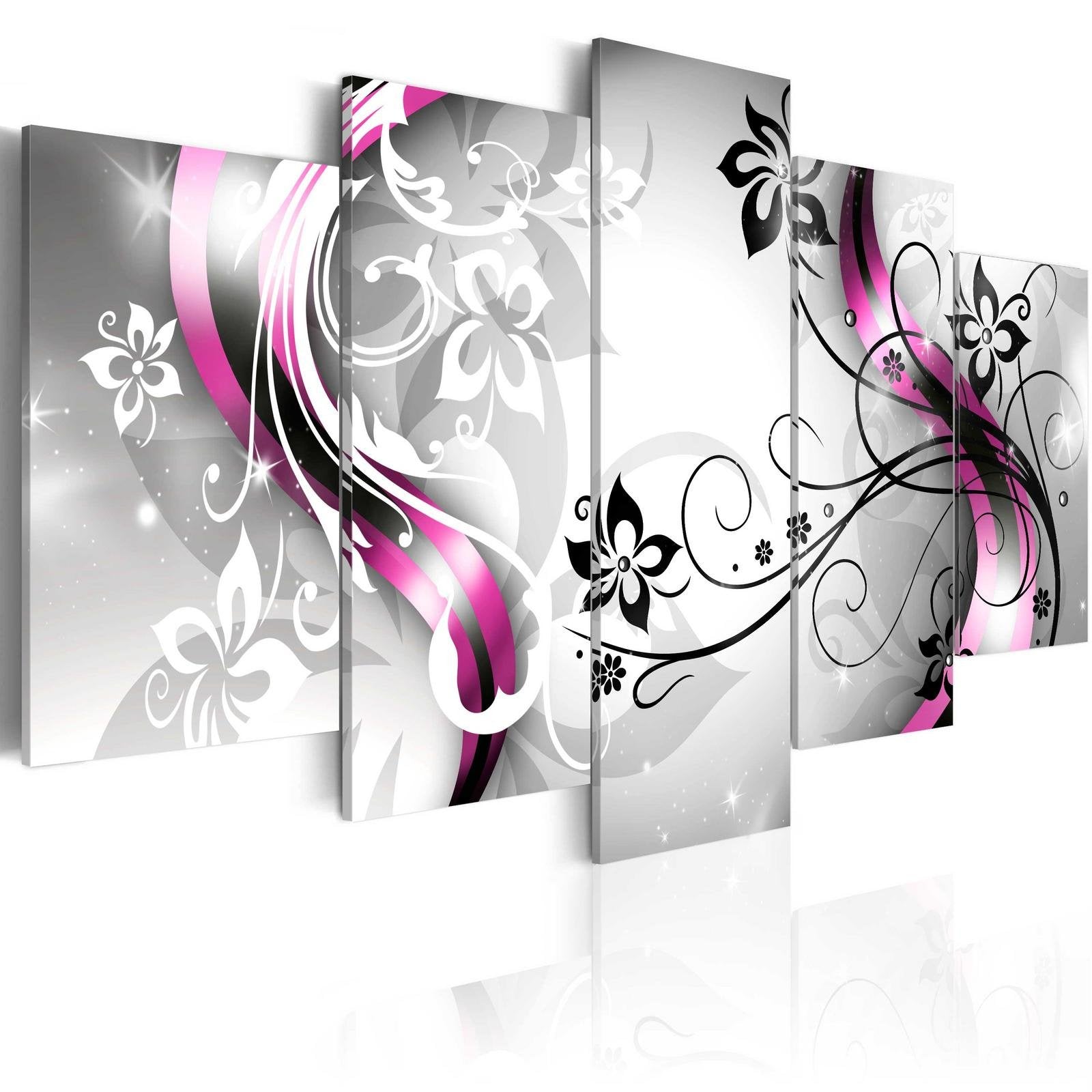 Glamour Stretched Canvas Art - Delicate Elegance-Tiptophomedecor