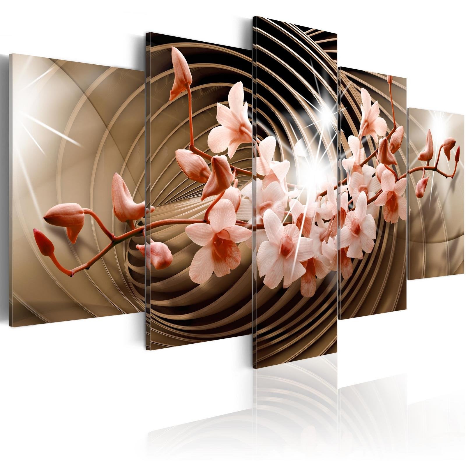 Glamour Stretched Canvas Art - Desert Spiral-Tiptophomedecor