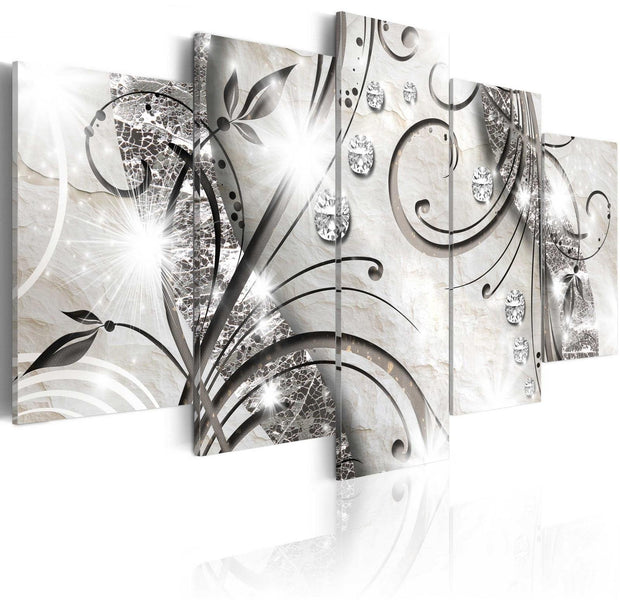 Glamour Stretched Canvas Art - Diamond Twig-Tiptophomedecor