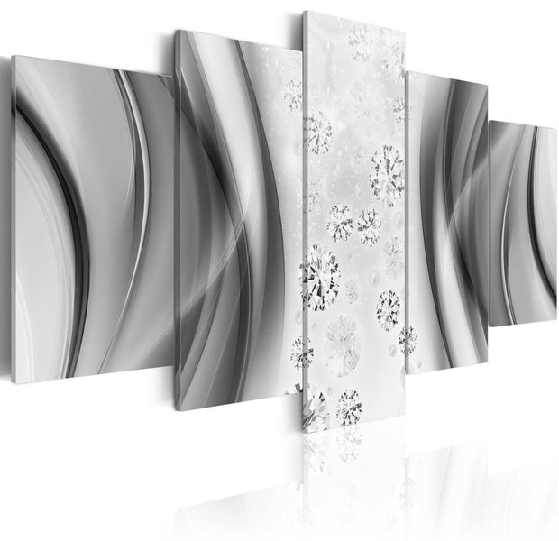 Glamour Stretched Canvas Art - Diamonds Waves-Tiptophomedecor