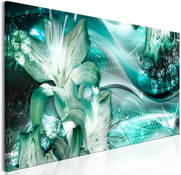 Glamour Stretched Canvas Art - Emerald Dream Narrow-Tiptophomedecor