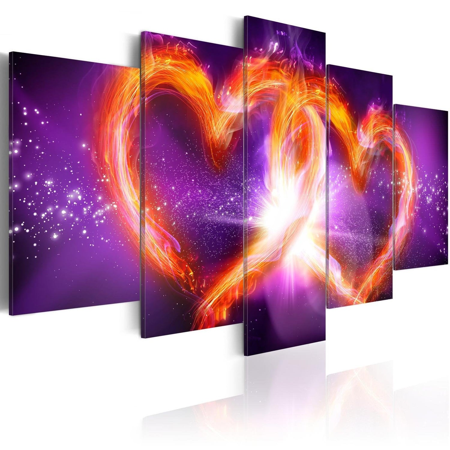 Glamour Stretched Canvas Art - Flames Of Love-Tiptophomedecor