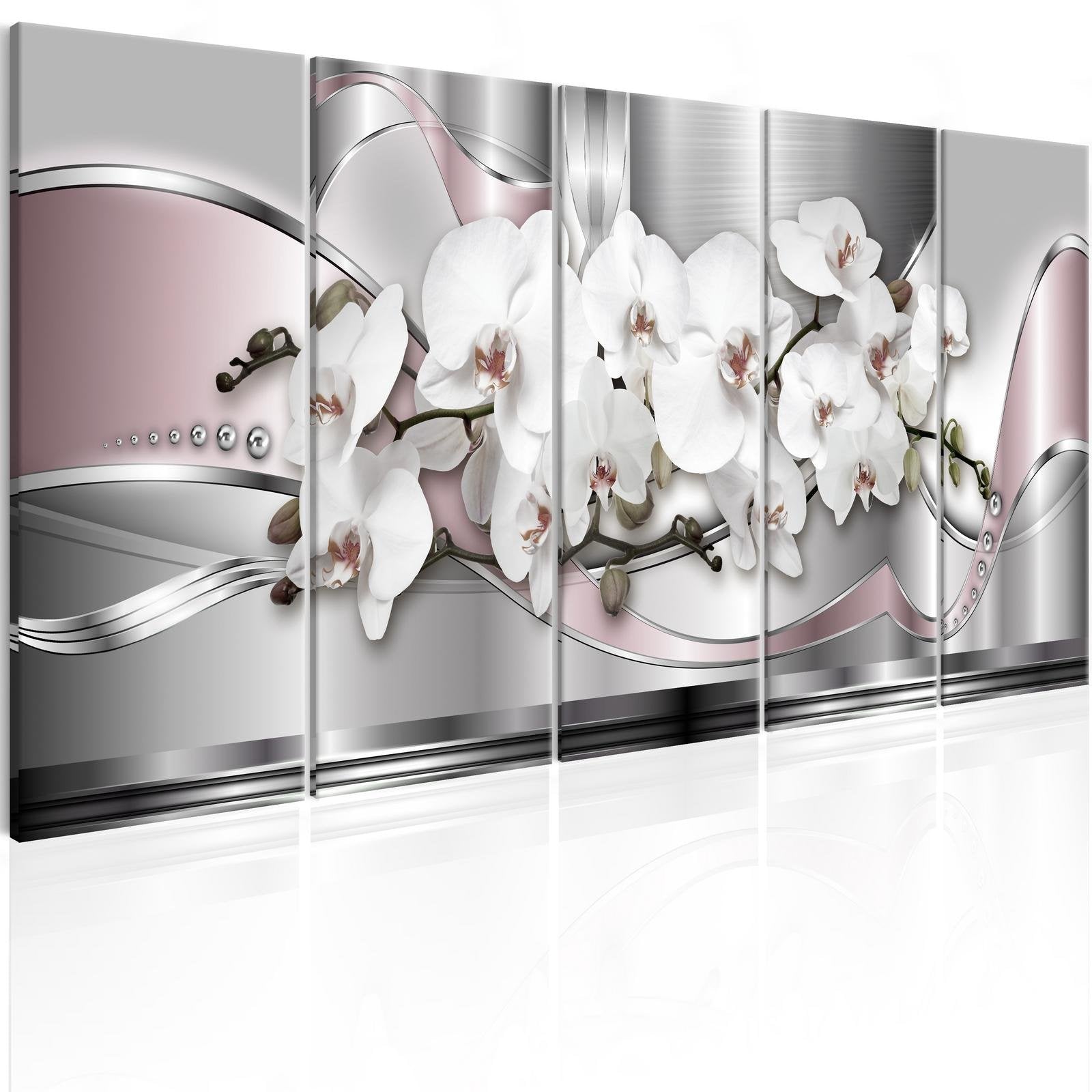 Glamour Stretched Canvas Art - Floral Road-Tiptophomedecor