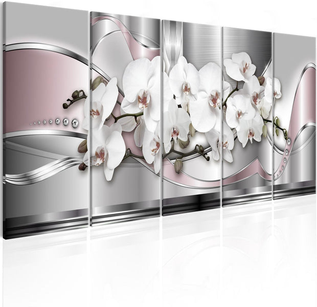 Glamour Stretched Canvas Art - Floral Road-Tiptophomedecor