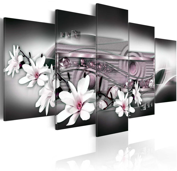 Glamour Stretched Canvas Art - Flower Expression-Tiptophomedecor