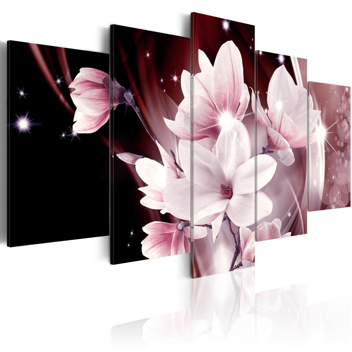 Glamour Stretched Canvas Art - Flower Muse-Tiptophomedecor