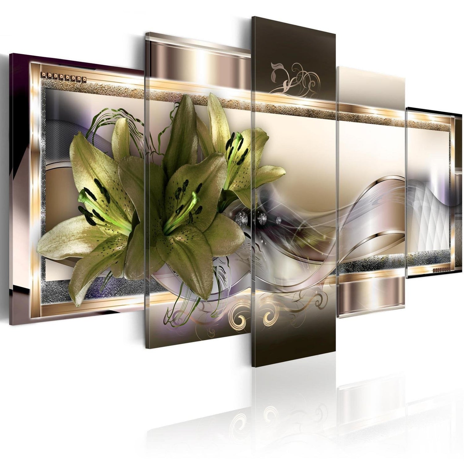 Glamour Stretched Canvas Art - Frame Of Beauty-Tiptophomedecor