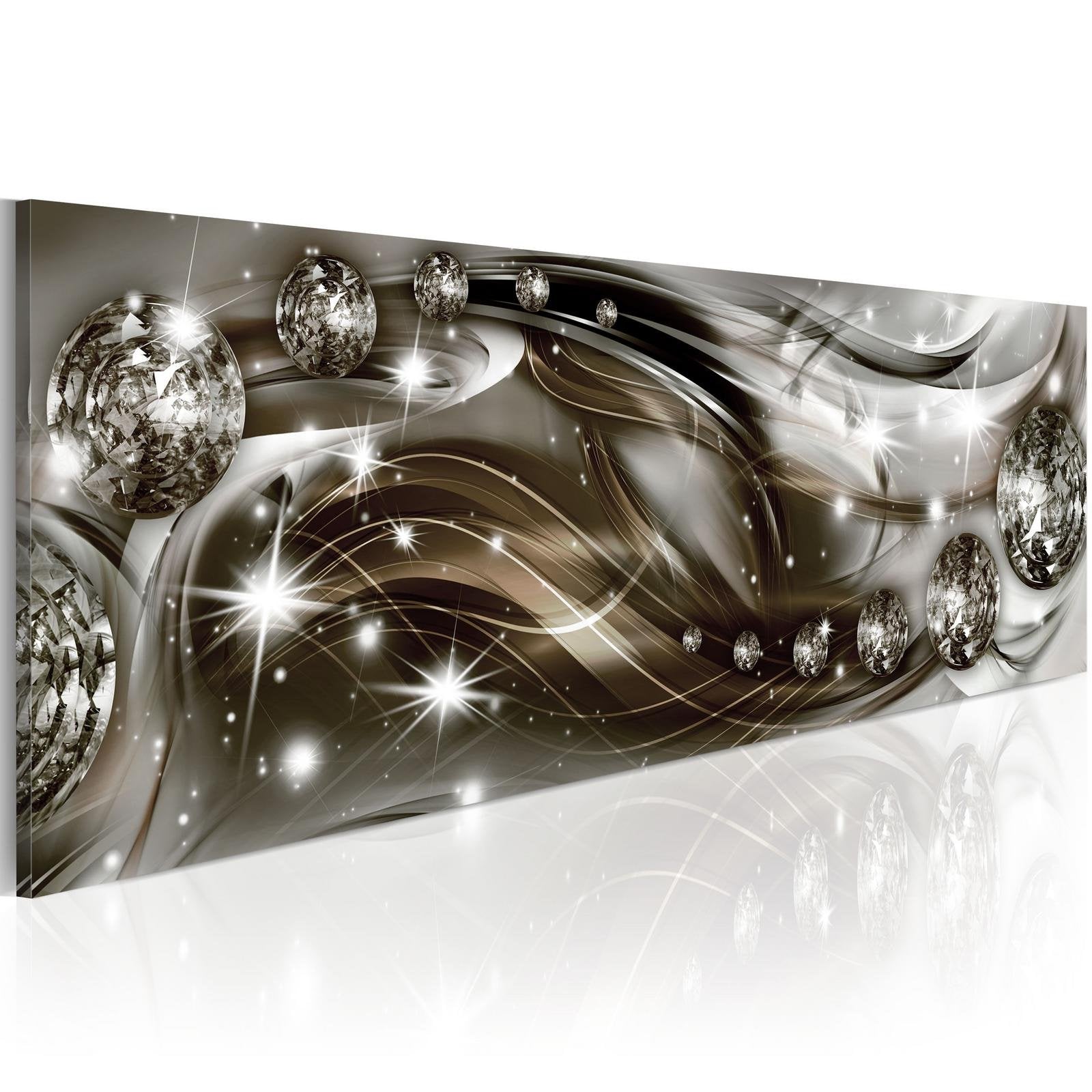 Glamour Stretched Canvas Art - Glow And Waves-Tiptophomedecor
