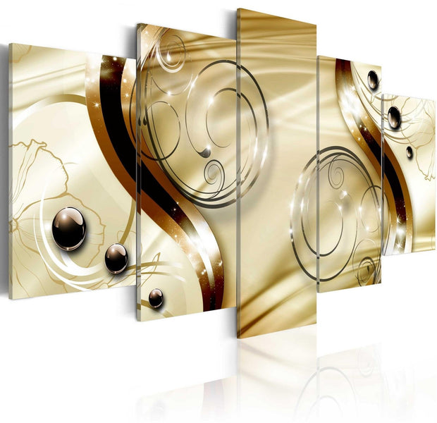 Glamour Stretched Canvas Art - Gold Nymph-Tiptophomedecor