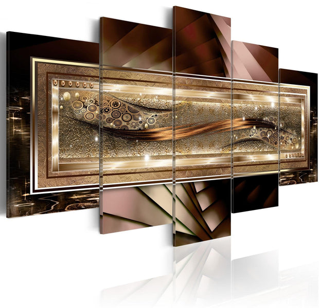 Glamour Stretched Canvas Art - Gold Thread-Tiptophomedecor