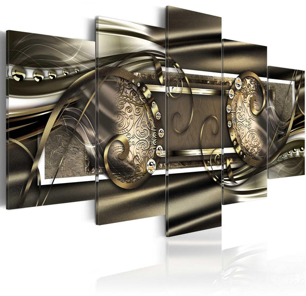 Glamour Stretched Canvas Art - Golden Beans-Tiptophomedecor