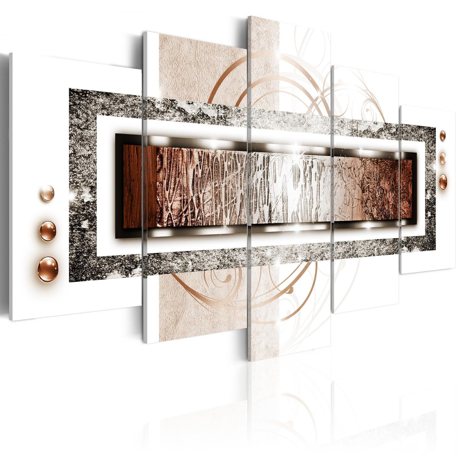 Glamour Stretched Canvas Art - Golden Blizzard-Tiptophomedecor