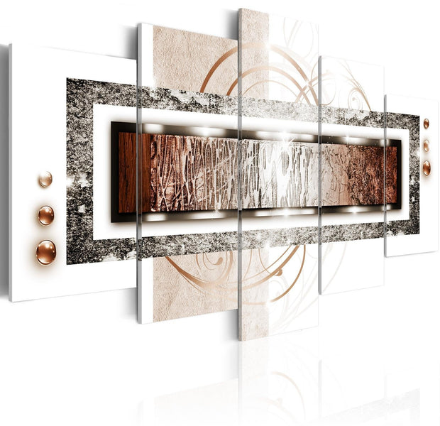 Glamour Stretched Canvas Art - Golden Blizzard-Tiptophomedecor