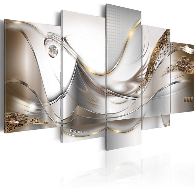 Glamour Stretched Canvas Art - Golden Flight-Tiptophomedecor