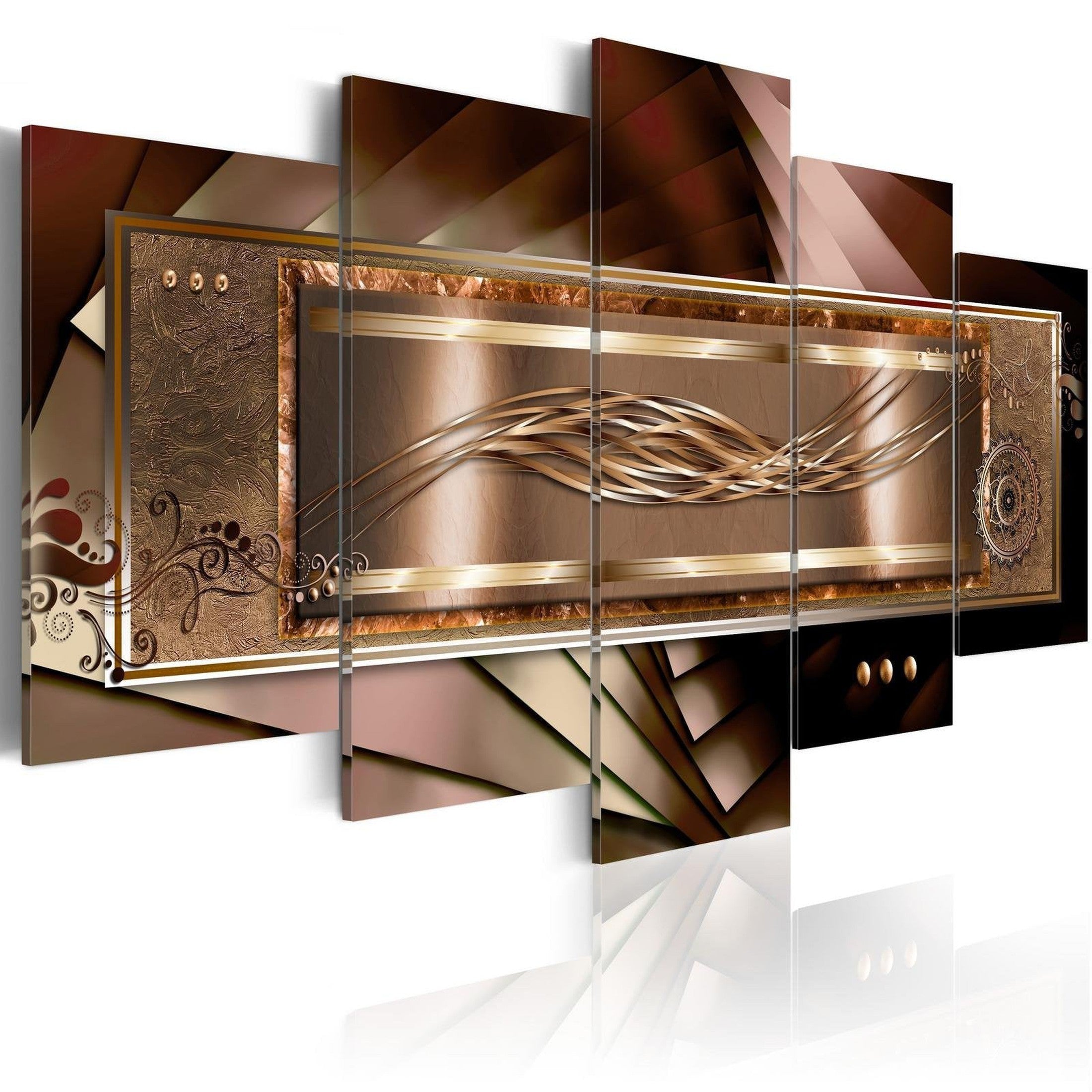 Glamour Stretched Canvas Art - Golden Gentleness-Tiptophomedecor