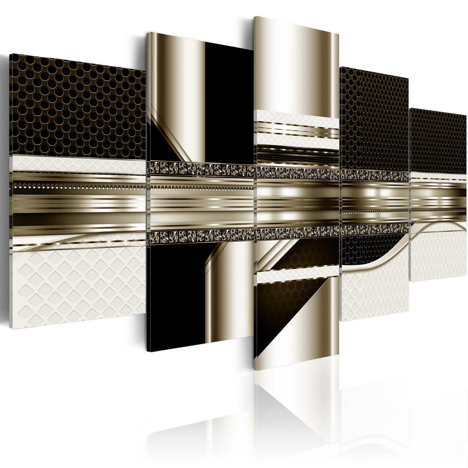 Glamour Stretched Canvas Art - Golden Line-Tiptophomedecor