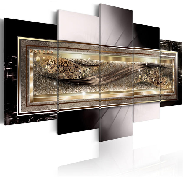 Glamour Stretched Canvas Art - Golden Moments-Tiptophomedecor