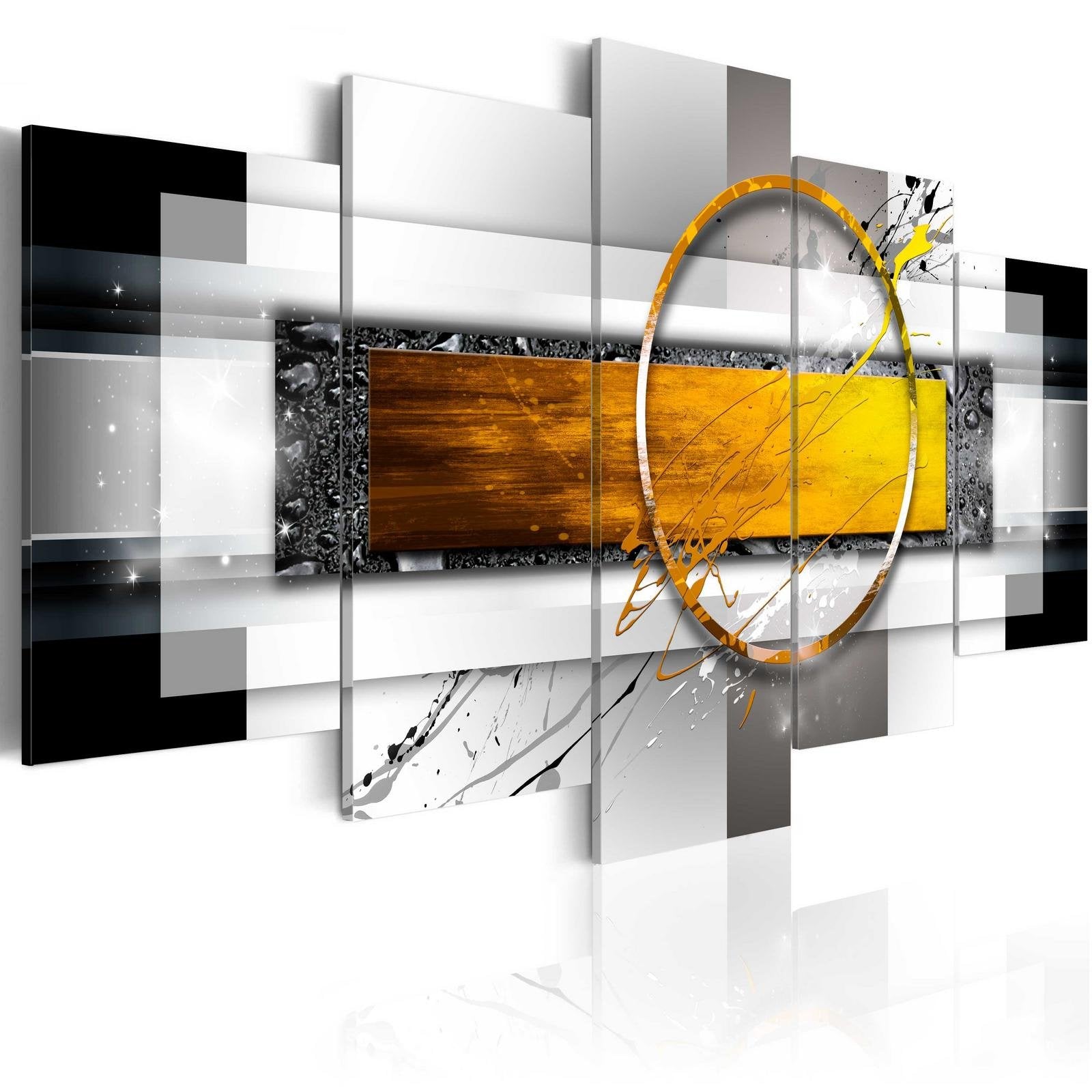 Glamour Stretched Canvas Art - Golden Shot-Tiptophomedecor