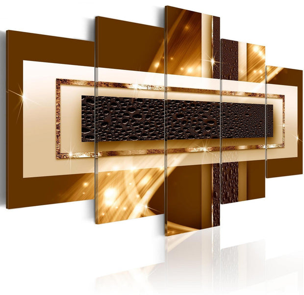 Glamour Stretched Canvas Art - Golden Streak-Tiptophomedecor