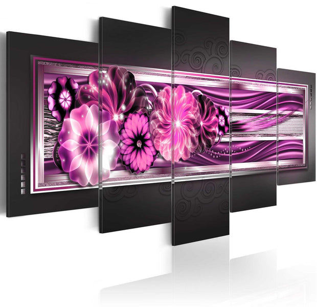 Glamour Stretched Canvas Art - In Pink Waves-Tiptophomedecor