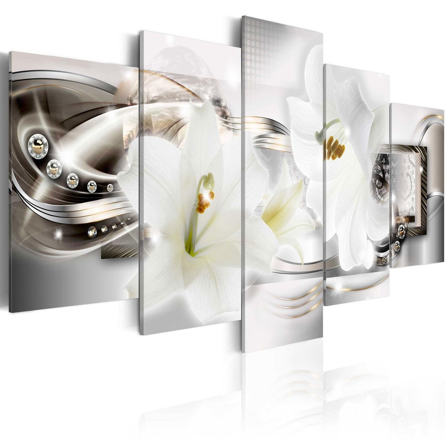 Glamour Stretched Canvas Art - Lily Fragrance-Tiptophomedecor
