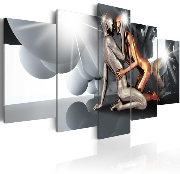 Glamour Stretched Canvas Art - Lovers Of The Future-Tiptophomedecor