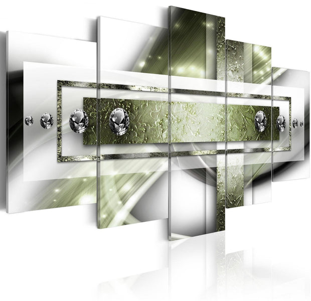 Glamour Stretched Canvas Art - Malachite Flame-Tiptophomedecor