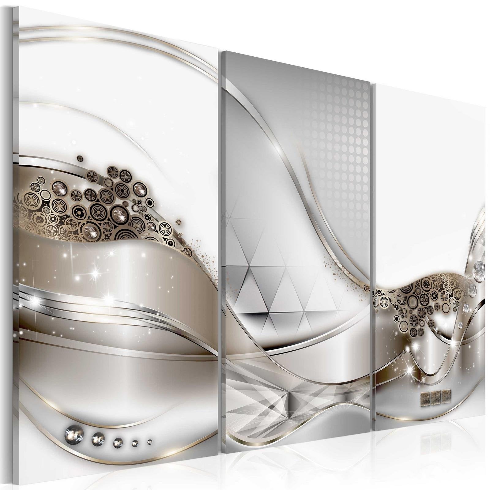 Glamour Stretched Canvas Art - Mathematical Wave-Tiptophomedecor