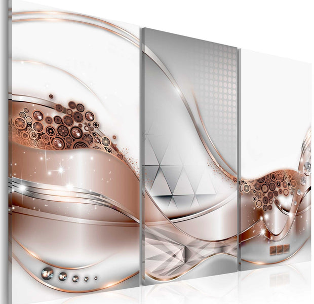 Glamour Stretched Canvas Art - Mechanical River-Tiptophomedecor