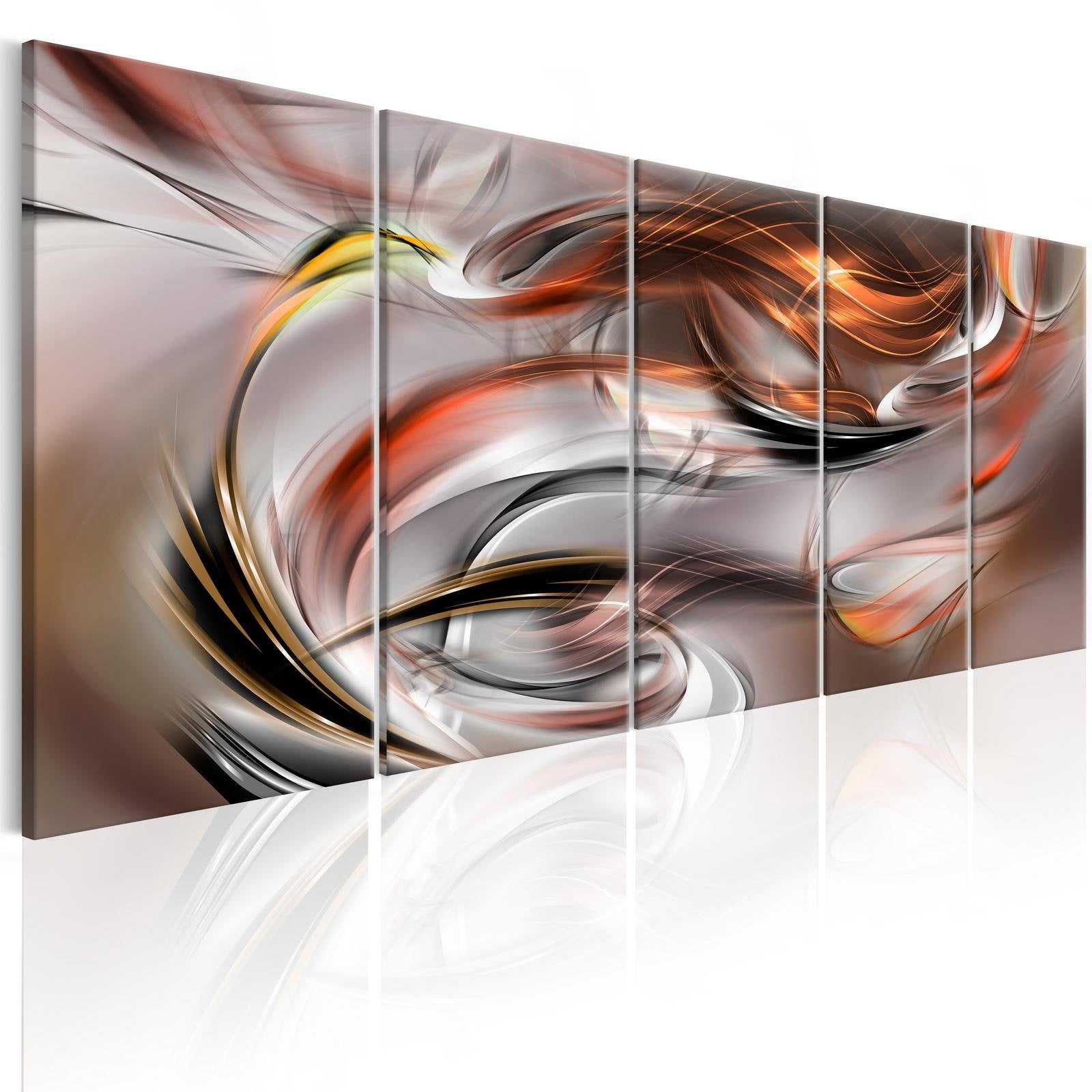 Glamour Stretched Canvas Art - Orange Chaos-Tiptophomedecor
