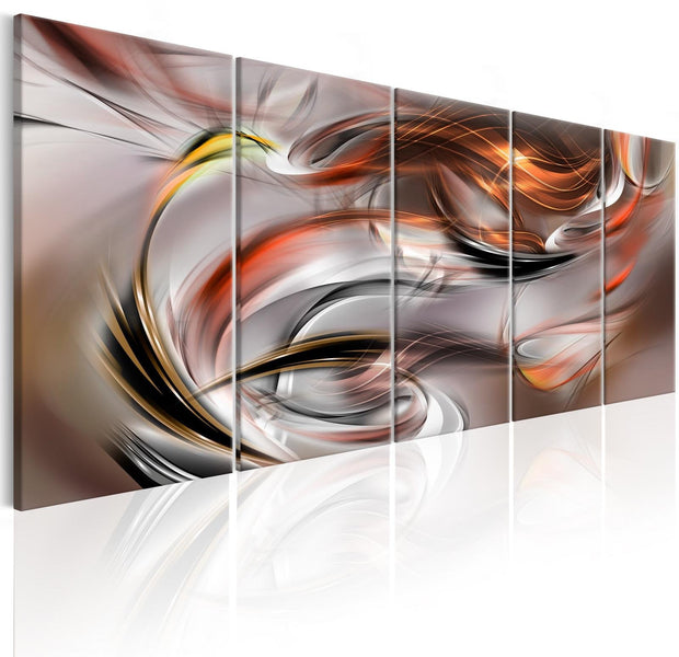 Glamour Stretched Canvas Art - Orange Chaos-Tiptophomedecor
