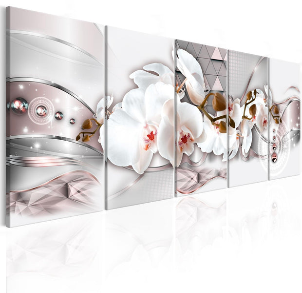 Glamour Stretched Canvas Art - Orchises And Triangles-Tiptophomedecor