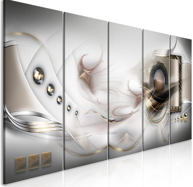 Glamour Stretched Canvas Art - Pearly Mist Narrow-Tiptophomedecor