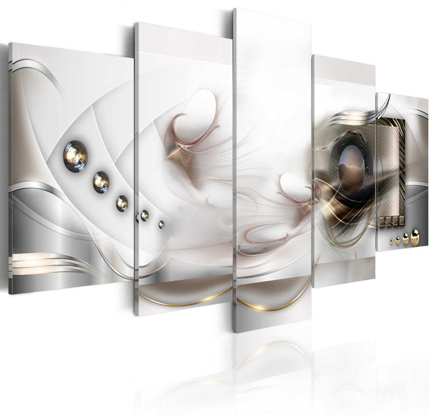 Glamour Stretched Canvas Art - Pearly Mist-Tiptophomedecor