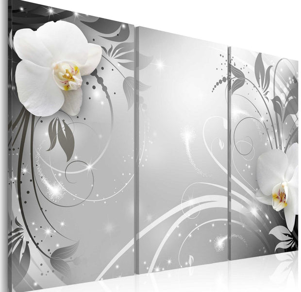 Glamour Stretched Canvas Art - Platinum Waltz-Tiptophomedecor